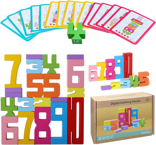 Vibloo Eğitici Ahşap Sayı Blokları